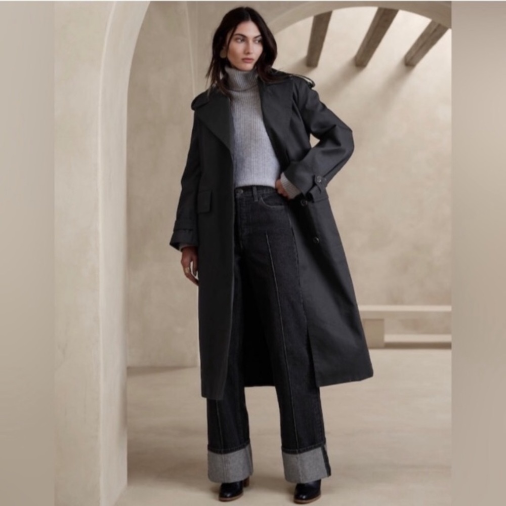 Black Banana Republic Trench Coat - NWT